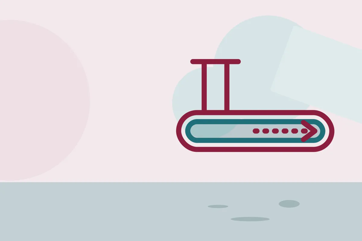 Illustration of a liner sliding through a sewer pipe